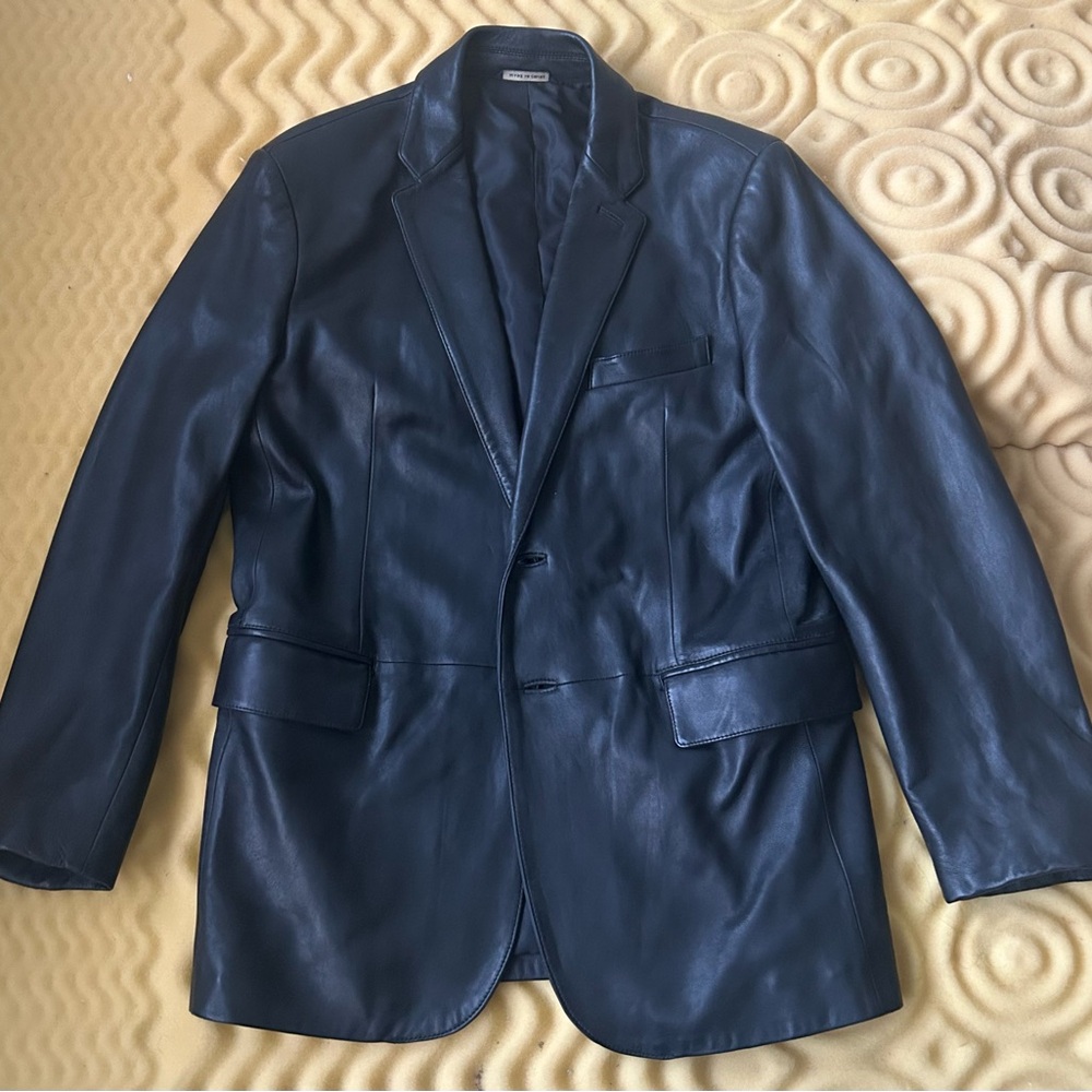 Banana Republic Leather Men's black Blazer